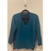 EILEEN FISHER Arctic Green Blue Royal Alpaca Colorblock High Low Sweater
