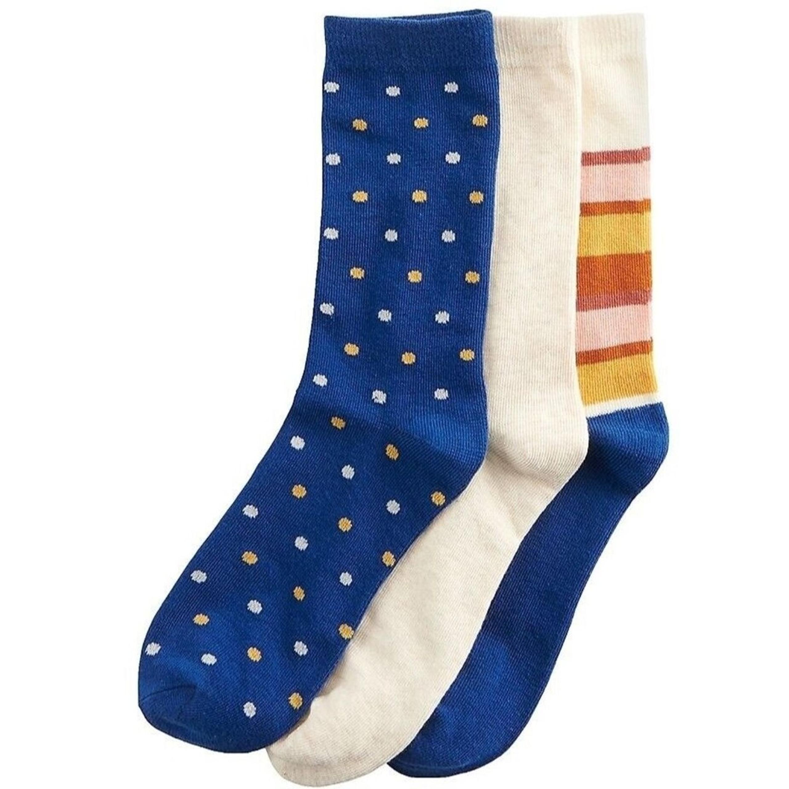Women's Sonoma 3-Pack Polka Dot & Striped Dress Socks Size 9-11