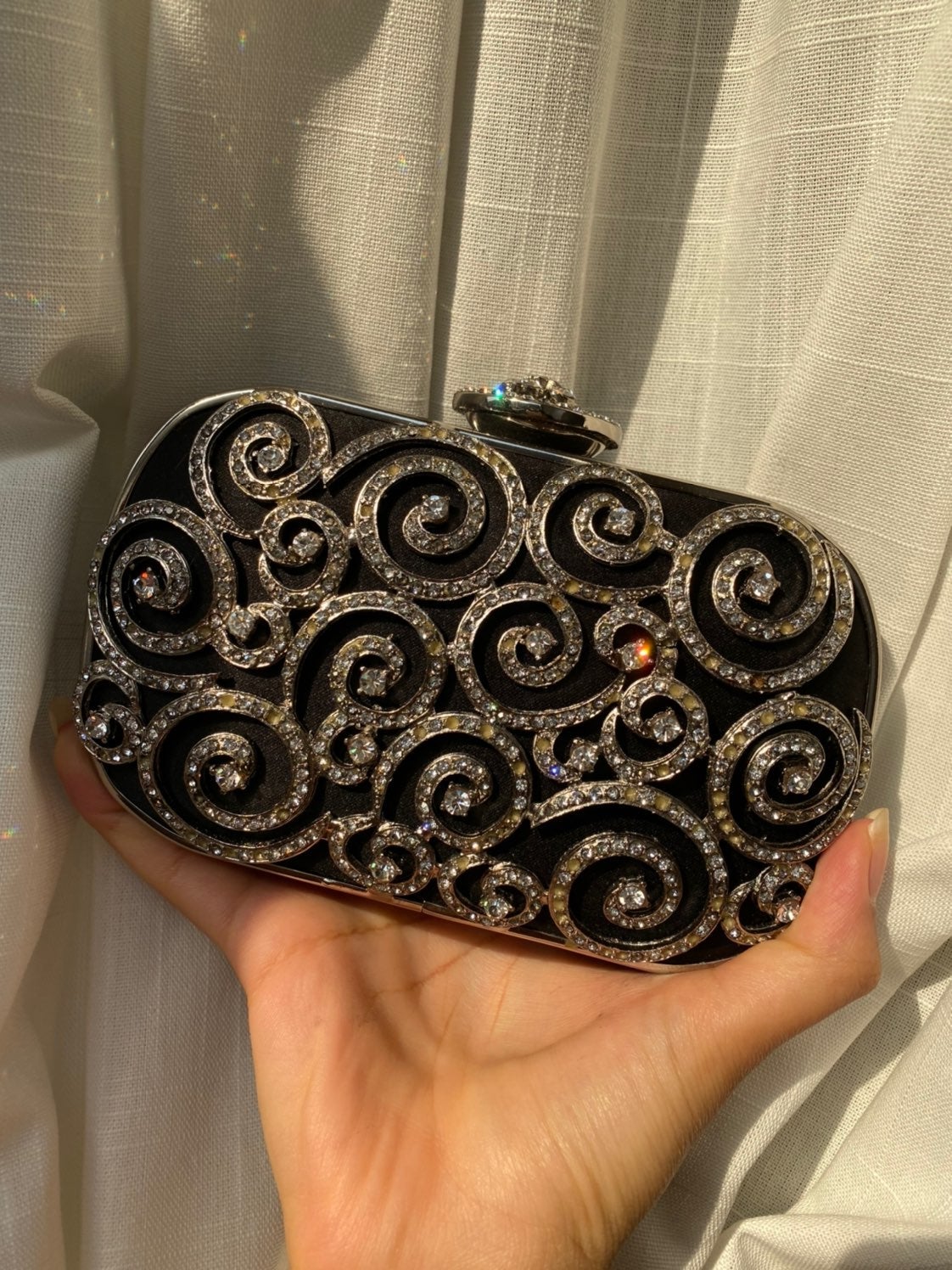Black party clutch