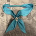 Vintage Native American-Style Arrowhead Scarf Ring Clip Neckerchief Silver Blue