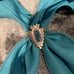 Vintage Native American-Style Arrowhead Scarf Ring Clip Neckerchief Silver Blue