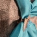 Vintage Native American-Style Arrowhead Scarf Ring Clip Neckerchief Silver Blue