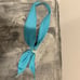 Vintage Native American-Style Arrowhead Scarf Ring Clip Neckerchief Silver Blue
