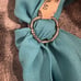 Vintage Native American-Style Arrowhead Scarf Ring Clip Neckerchief Silver Blue
