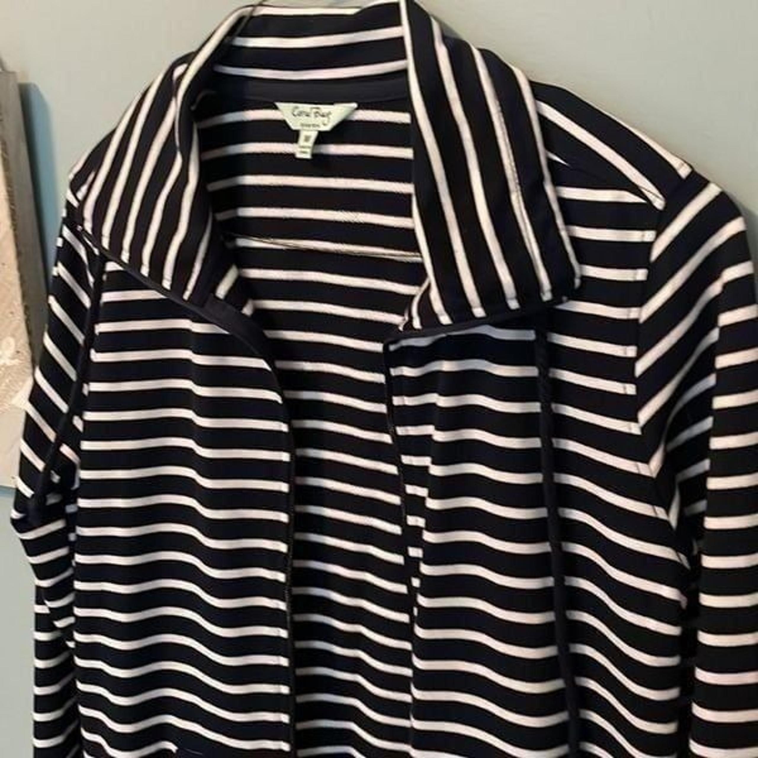 Coral Bay Striped Zip Jacket w/pockets - M