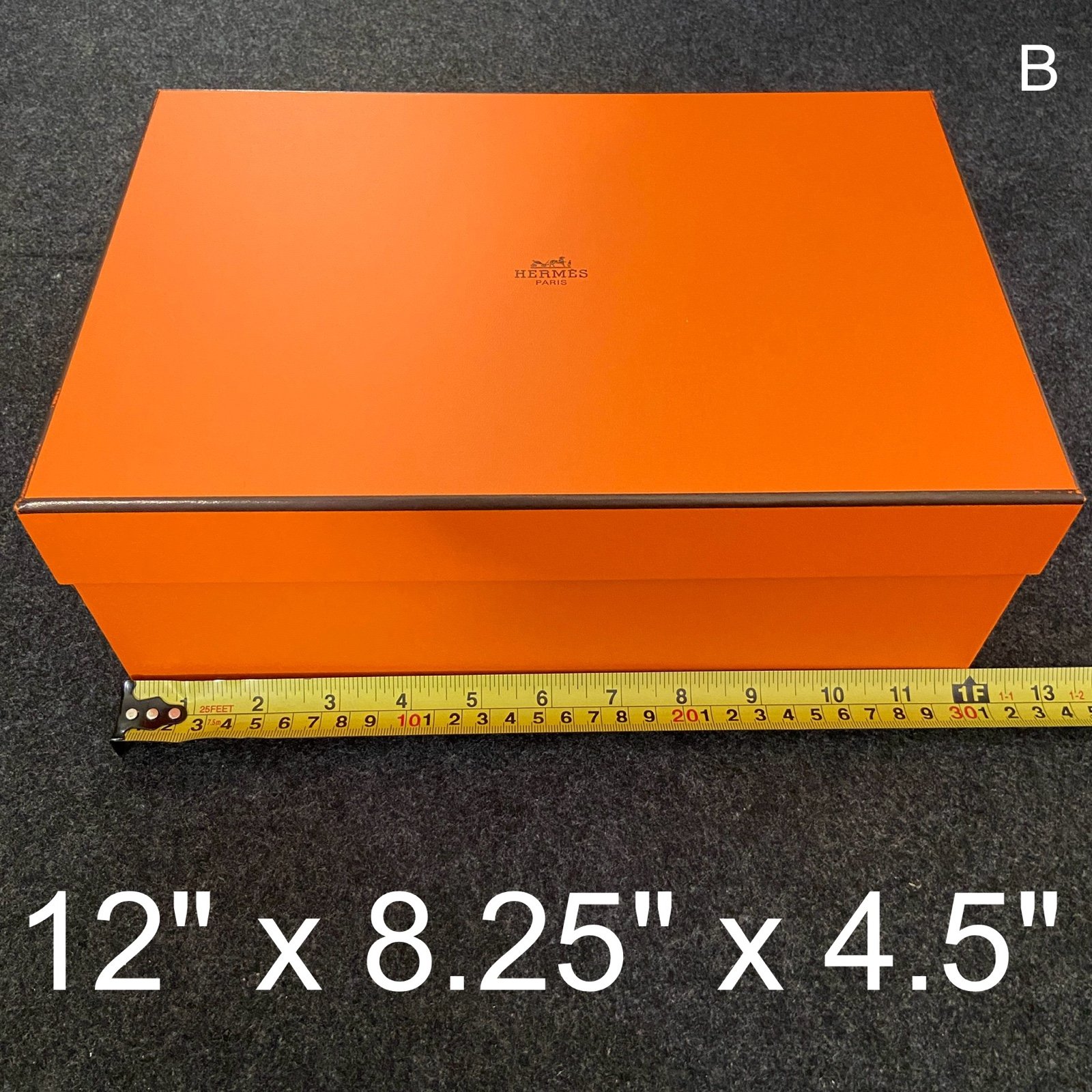 Hermes Gift Box - medium shoe box {empty} (12 x 8.25 x 4.5 ) [B]