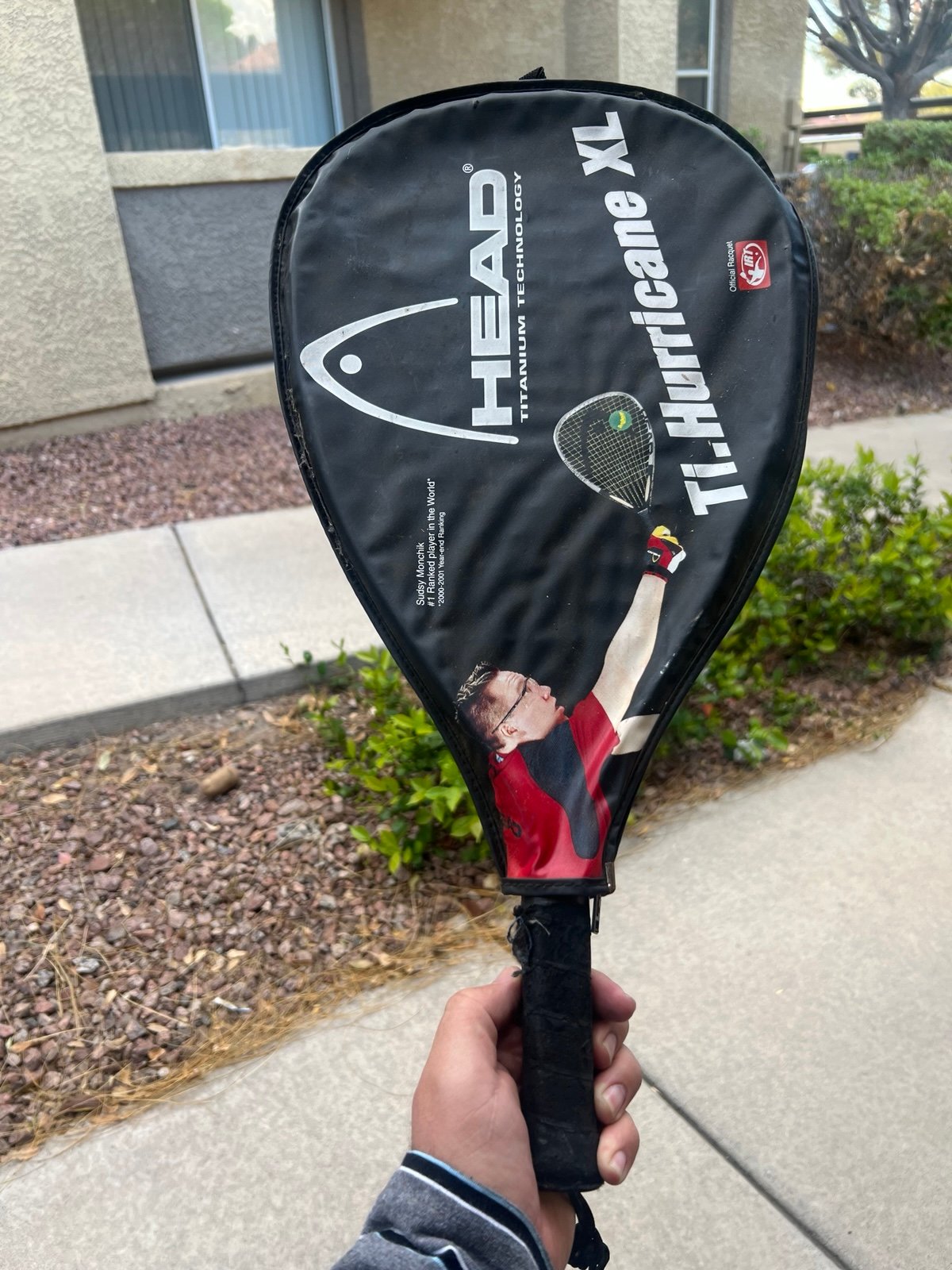 Head Racquetball Racquet Ti Hurricane XL 3 5/8 Grip Case Titanium Technology NWT