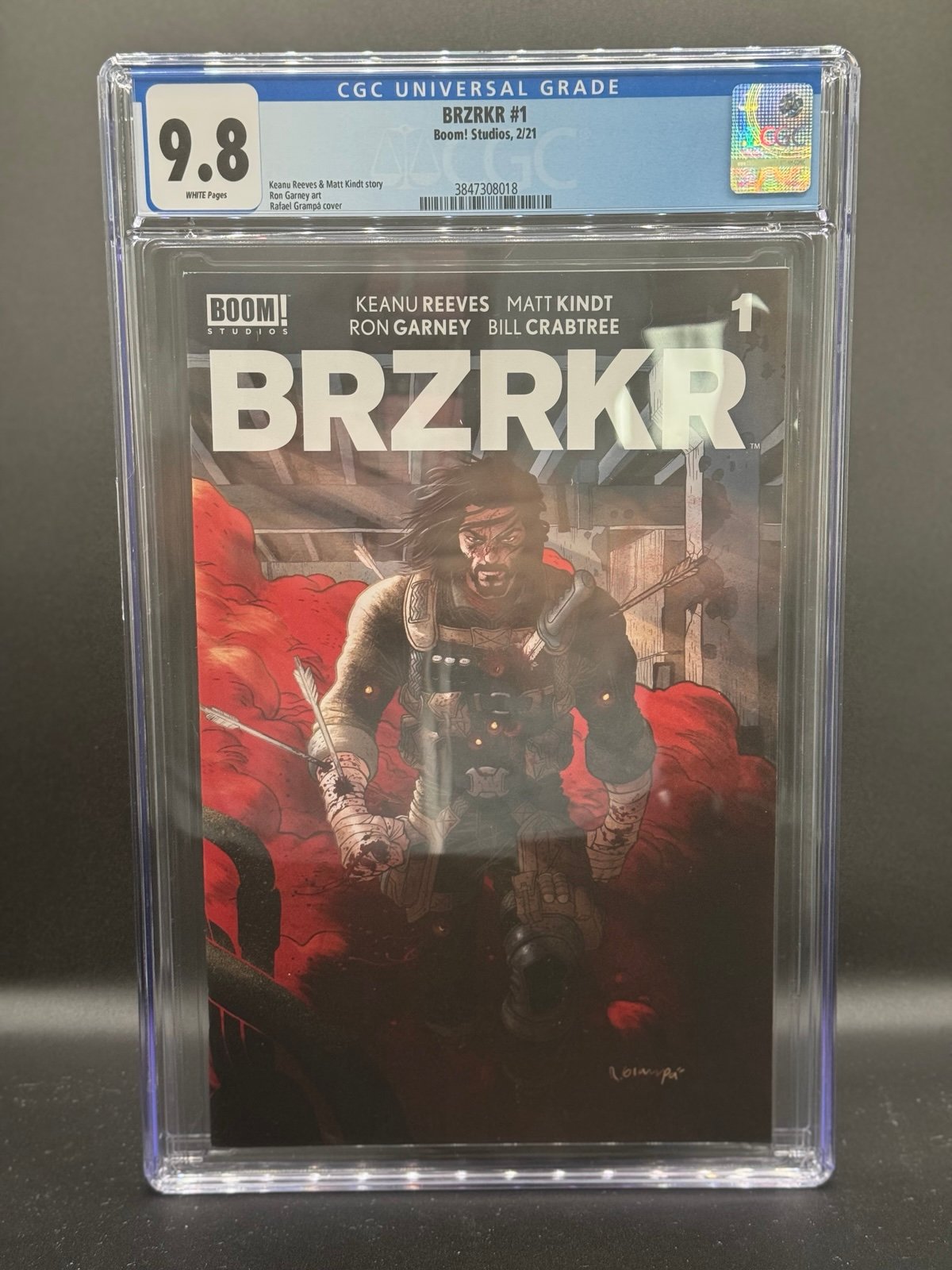 BRZRKR #1 (9.8 CGC) 1st Print/Keanu Reeves/Grampa Cover/Boom