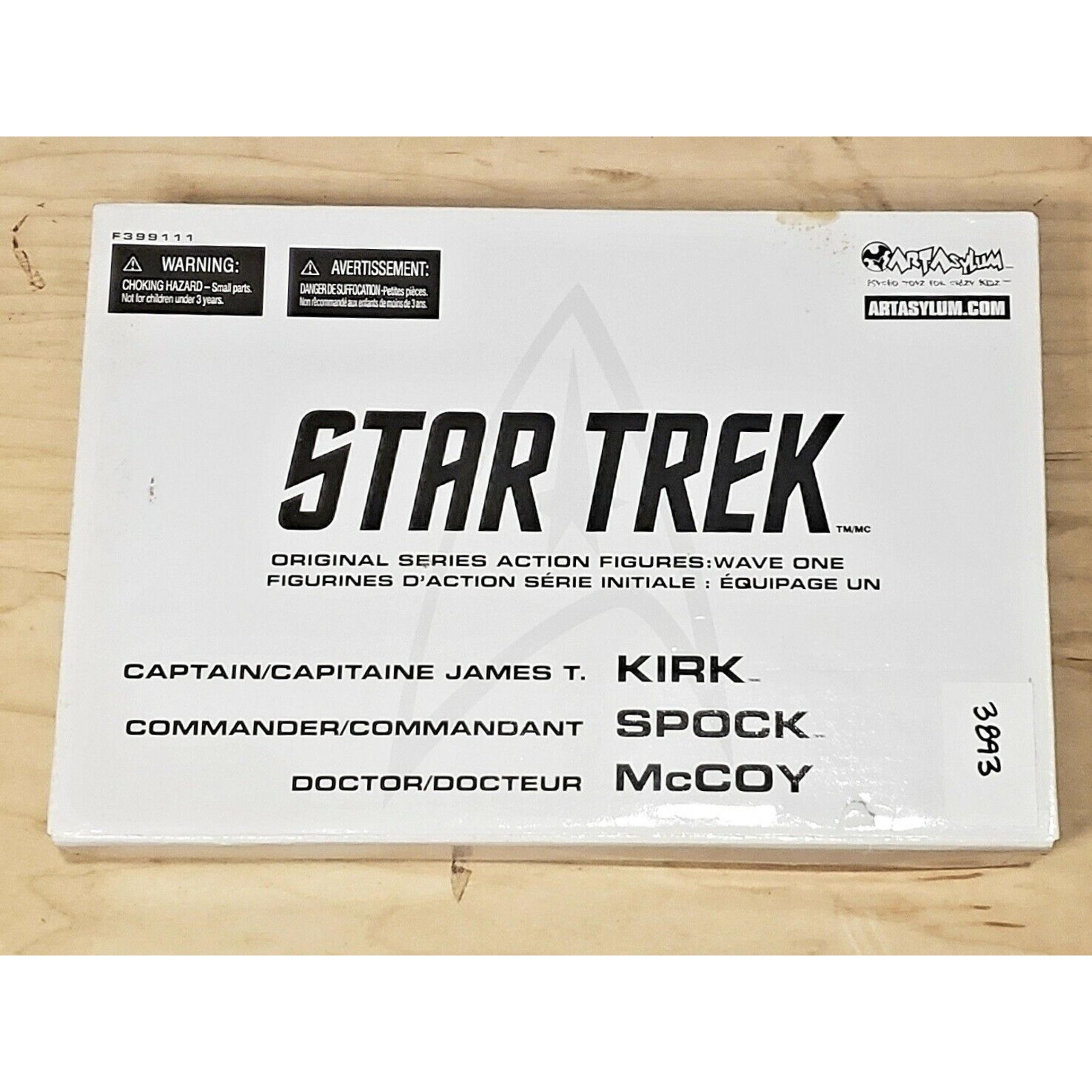 Art Asylum Star Trek Wave 1 - Kirk, Spock + McCoy 7 inch action figures