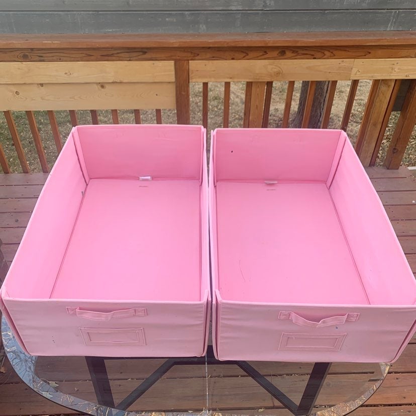 Pottery Barn Kids Canvas Carts Set of 2