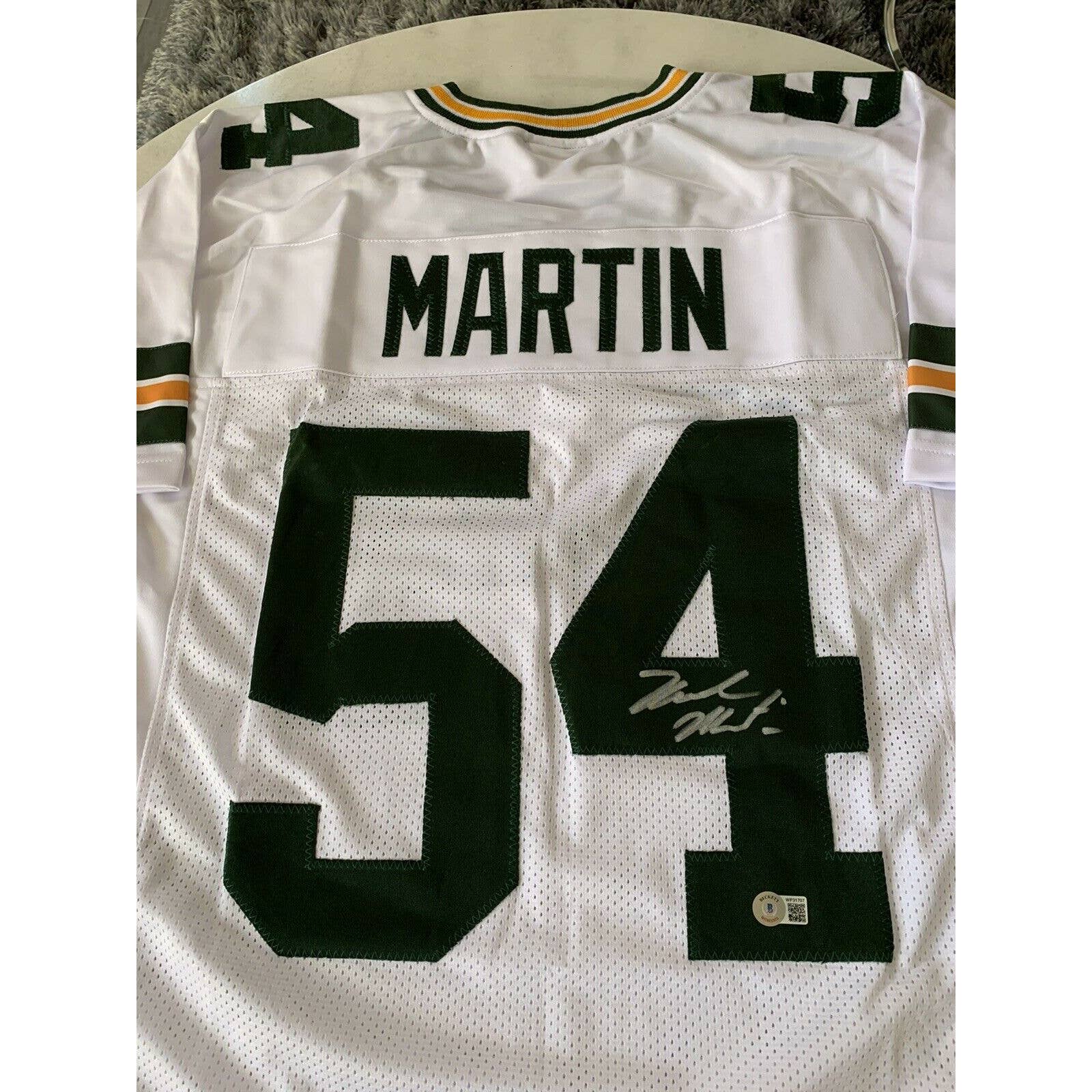 Kamal Martin Autographed/Signed Jersey Beckett Sticker Green Bay Packers