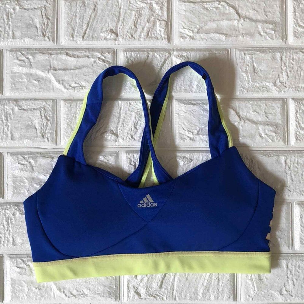 Adidas Royal blue lime sports bra