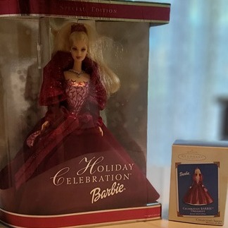 2002 Holiday Celebration Barbie Doll with Ornament (RFB)