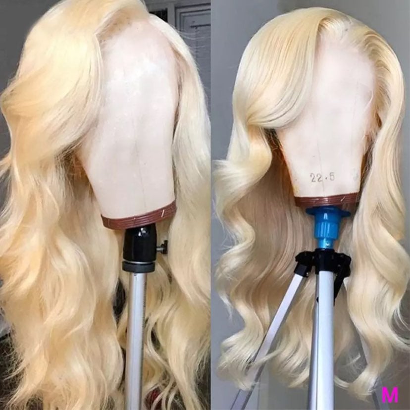 18 inch blonde human hair wig