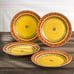 16 Piece Dinnerware Set, Vibrant Assorted Patterns