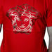 Versace Women's Cotton Red W/ Gold Foiled Medusa T-Shirt size 38