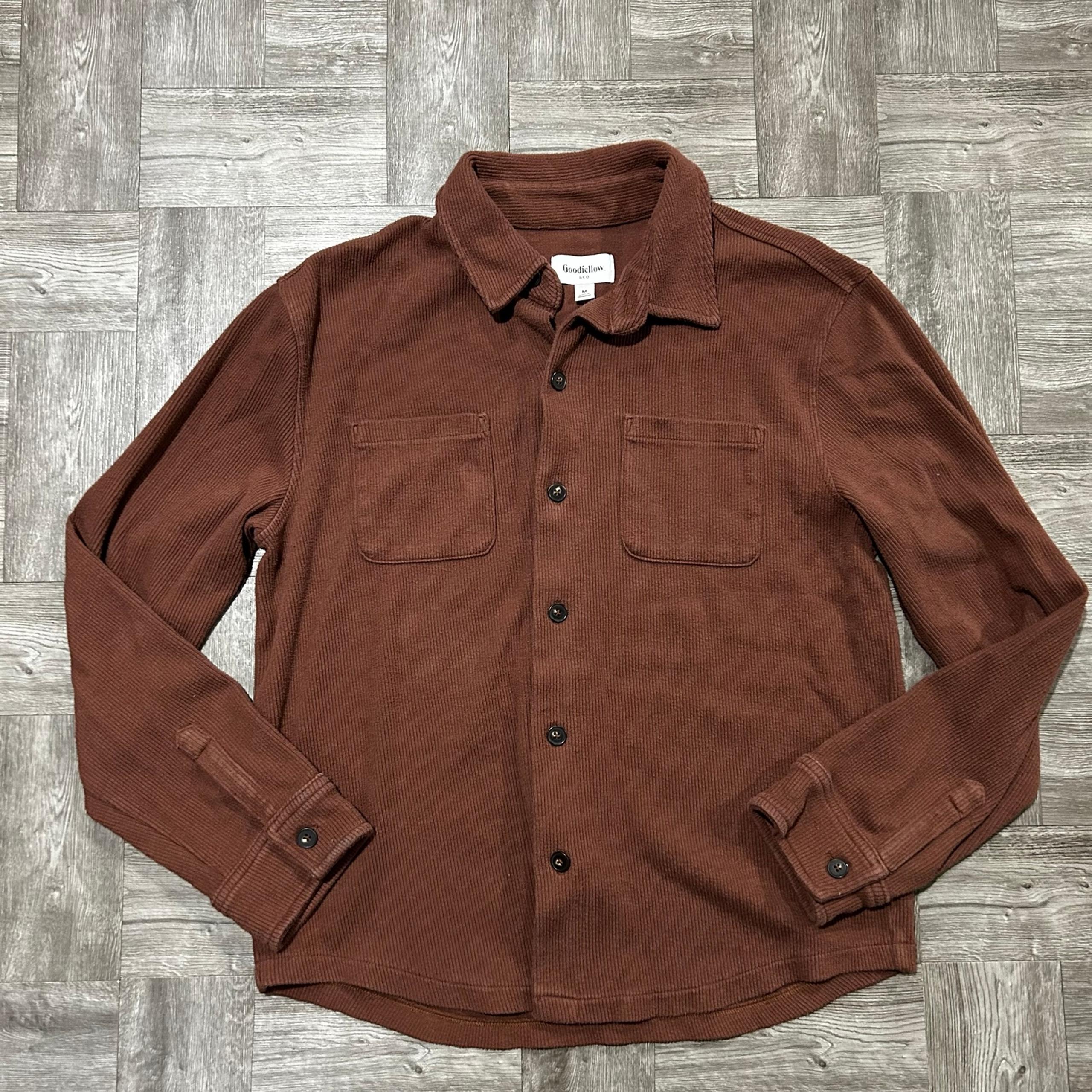 Goodfellow & Co Men Fleece Button Up Shirt Size M