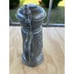 19th Century Germany Antique Pewter Mug attached lid Decorative Only No bottom
