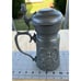 19th Century Germany Antique Pewter Mug attached lid Decorative Only No bottom