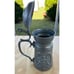 19th Century Germany Antique Pewter Mug attached lid Decorative Only No bottom