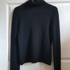 Vintage/Y2K Isaac Mizrahi Black 100% Cashmere Turtleneck Sweater