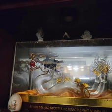 Glass dragon brandy bottle