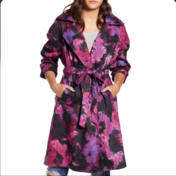 Tie Dye Trench Coat
