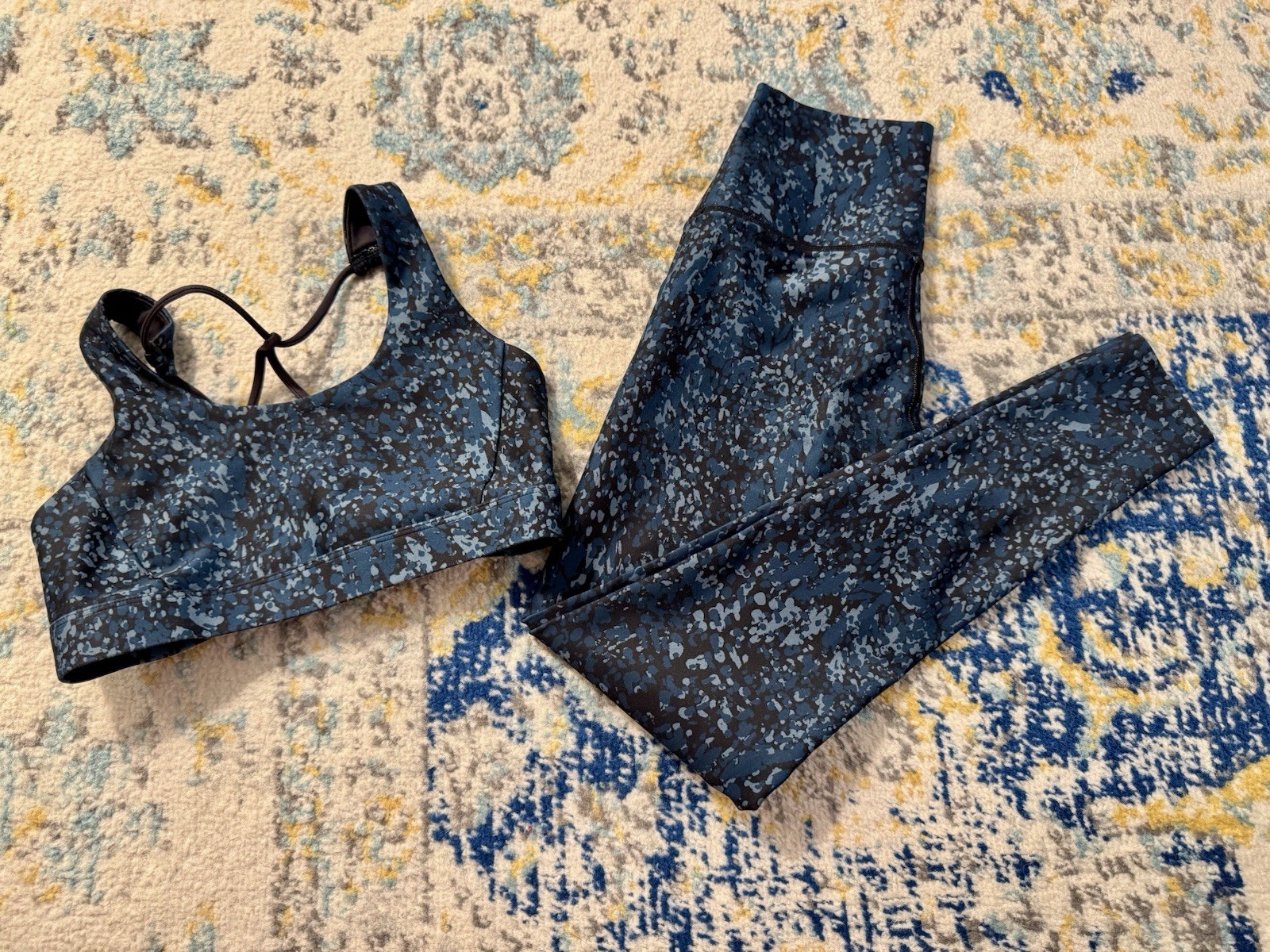 Soul By SoulCycle Workout Set Sz XS Leggings Sz S Sports Bra Speckled Athlete