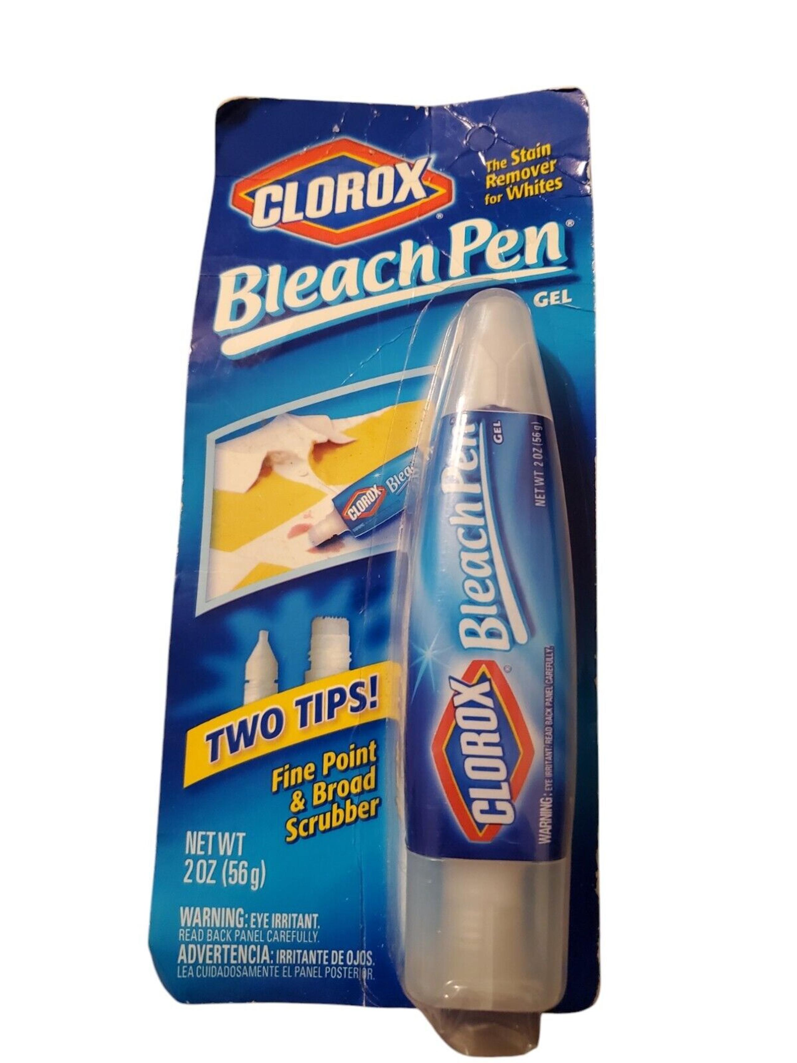 Clorox Bleach Pen Gel Fine Point & Broad Scrubber 2 oz New In Package 2005