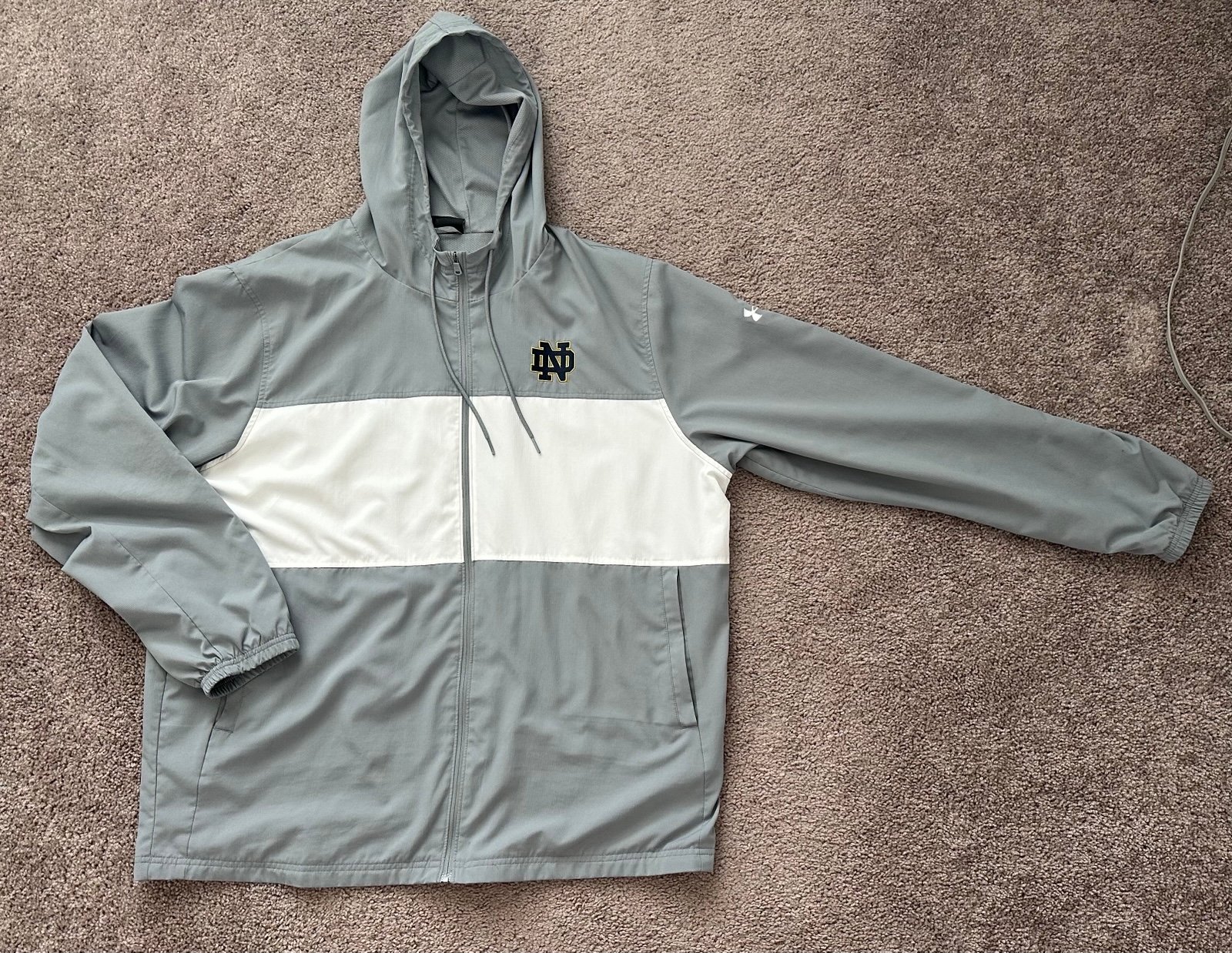 Notre Dame UA Team Issued zip up jacket