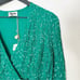 Show Me Your MuMu Mini Dress Wrap Beaded Sequined Holiday Party Green Small