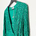 Show Me Your MuMu Mini Dress Wrap Beaded Sequined Holiday Party Green Small