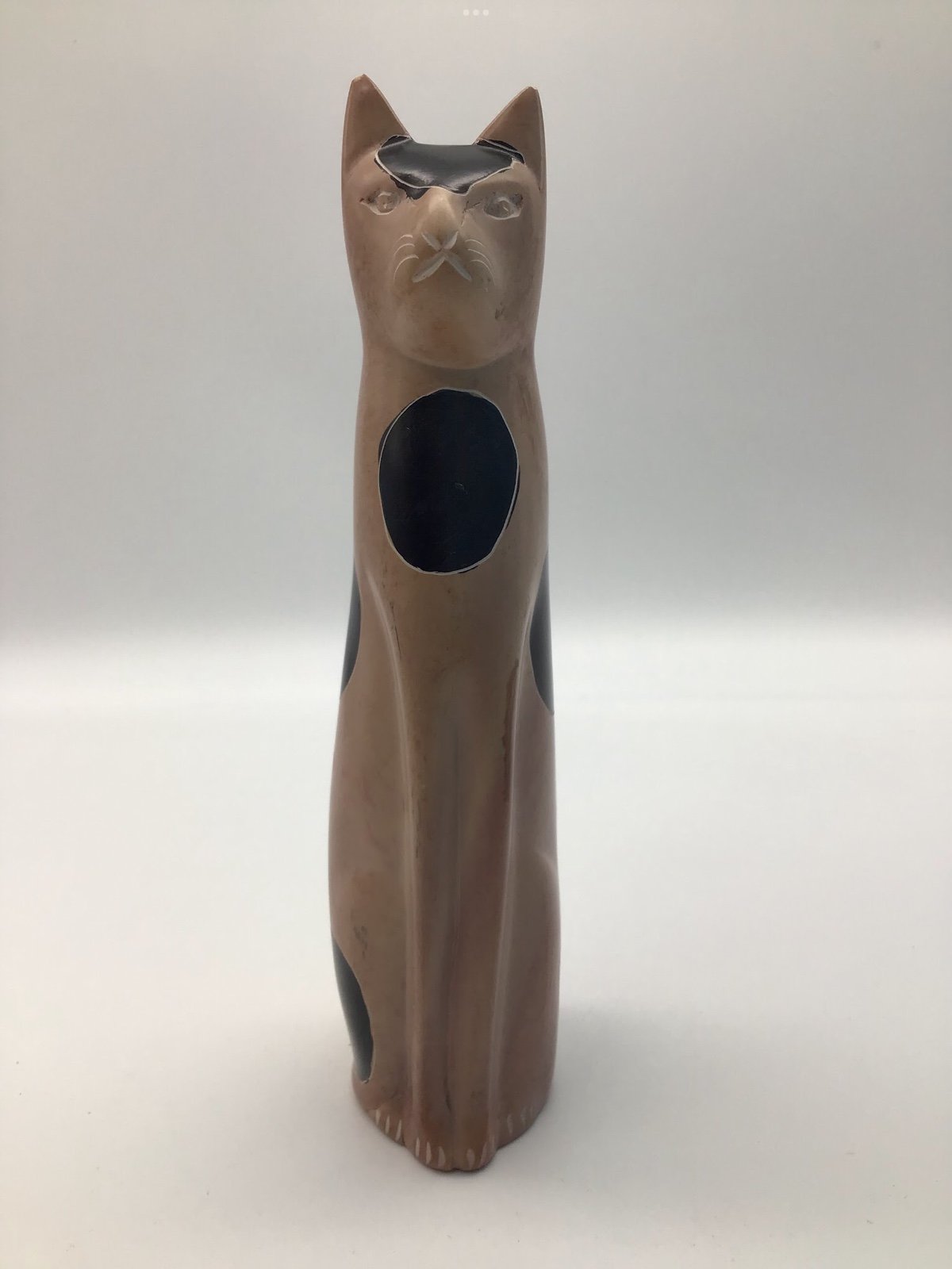 Soapstone Hand Carved Cat Figure