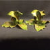 2 Vintage Pat Young Handmade Ceramic Candlestick Holders Florida Leaves