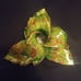 2 Vintage Pat Young Handmade Ceramic Candlestick Holders Florida Leaves