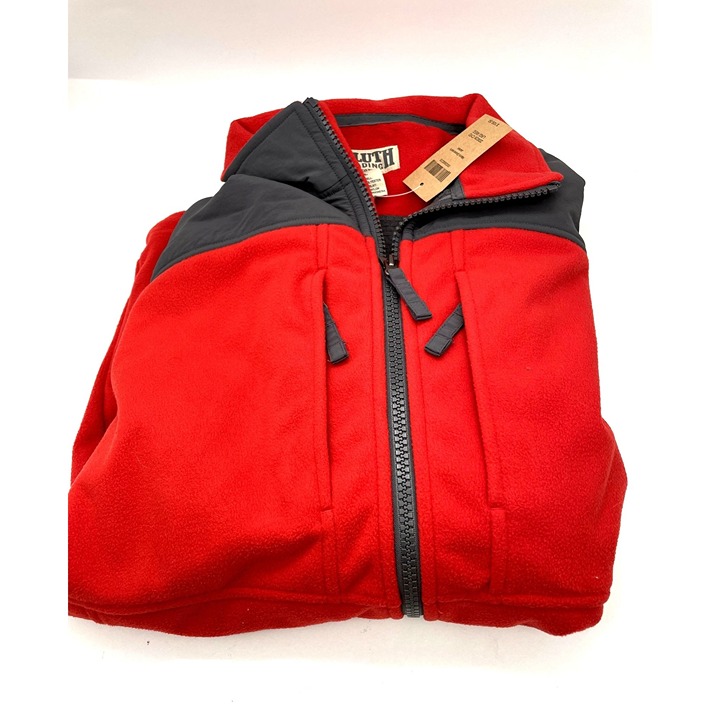 New Red/Grey Duluth Trading Company Fleece Full Zip Jacket