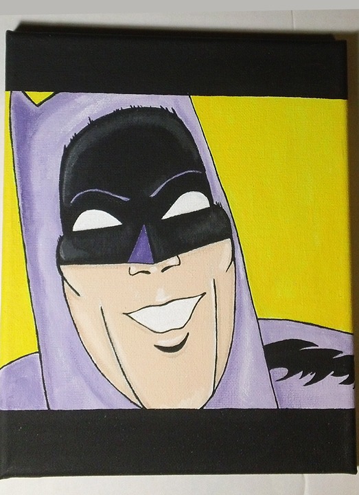 Batman and Robin 8 x 10 iCONS Acrylic Hand Painted Canvas Art