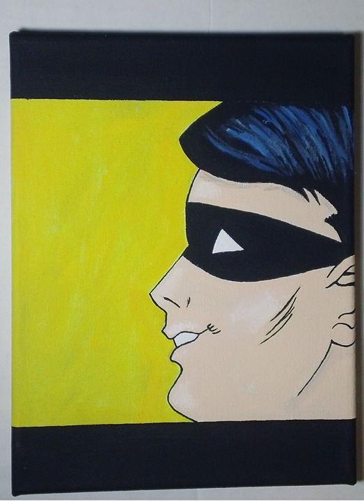 Batman and Robin 8 x 10 iCONS Acrylic Hand Painted Canvas Art