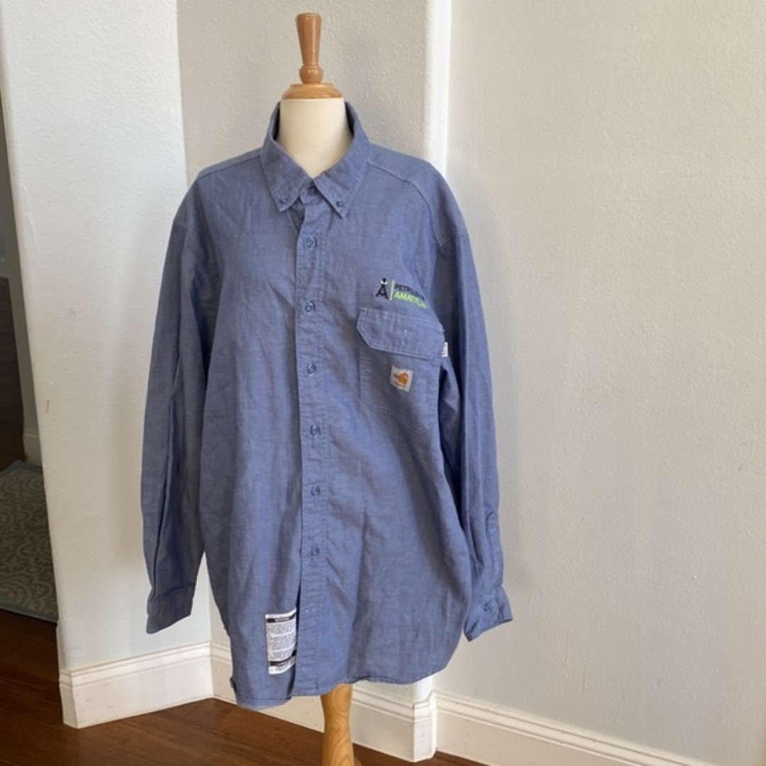 FR Carhartt Button Down Shirt Size 2XL