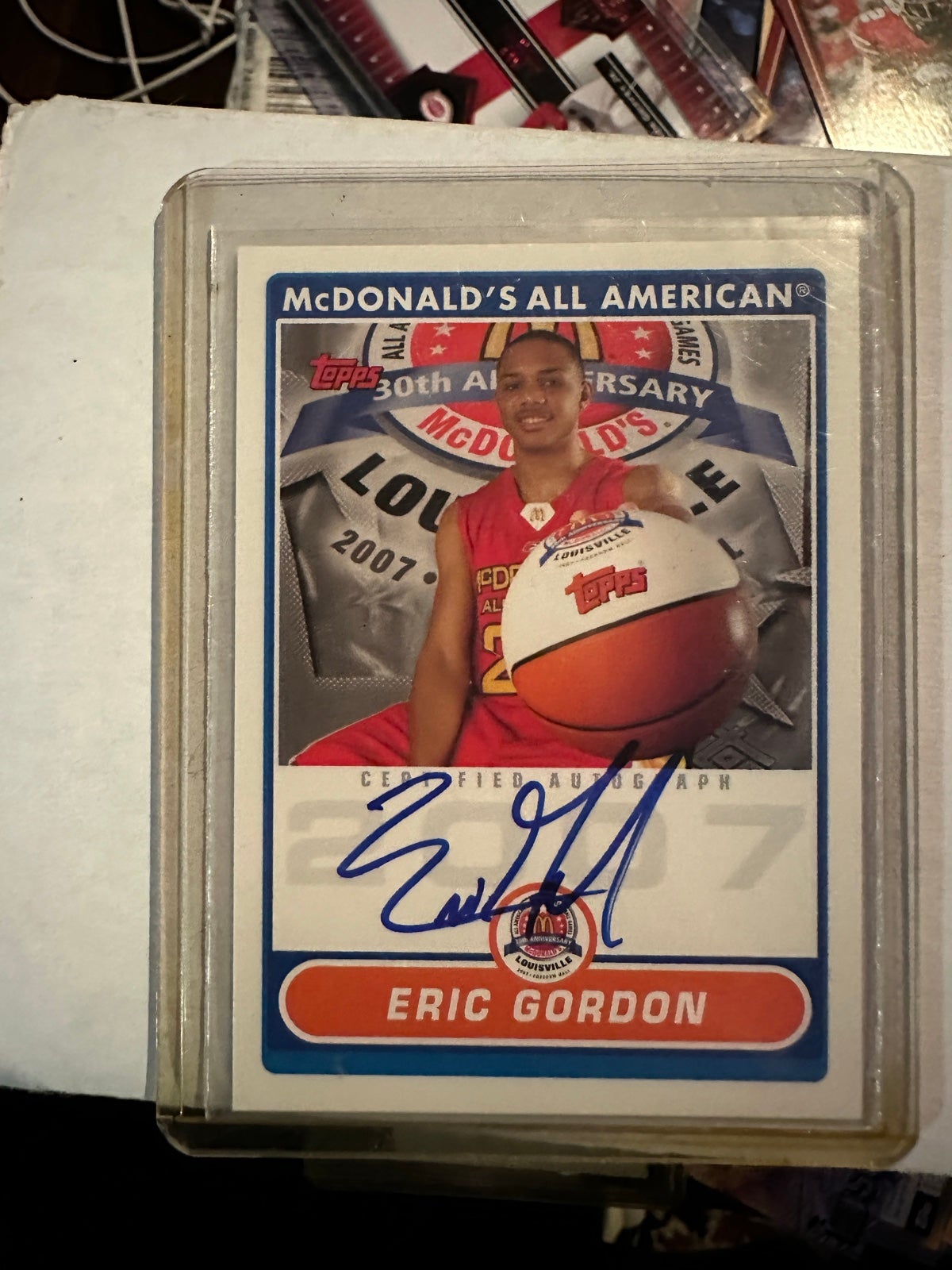 2007 Topps McDonald's All American Eric Gordon Houston Rockets RC Auto #EG