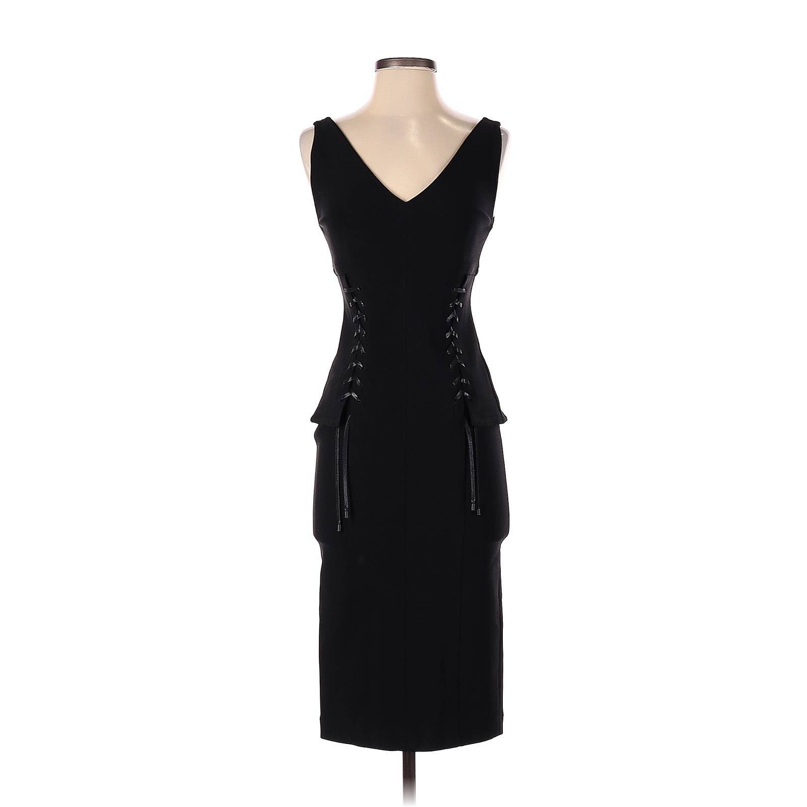 NWT! Yigal Azrouel Jet Black Lace Eyelet Bustier Dress Y34407MS Size 2 990