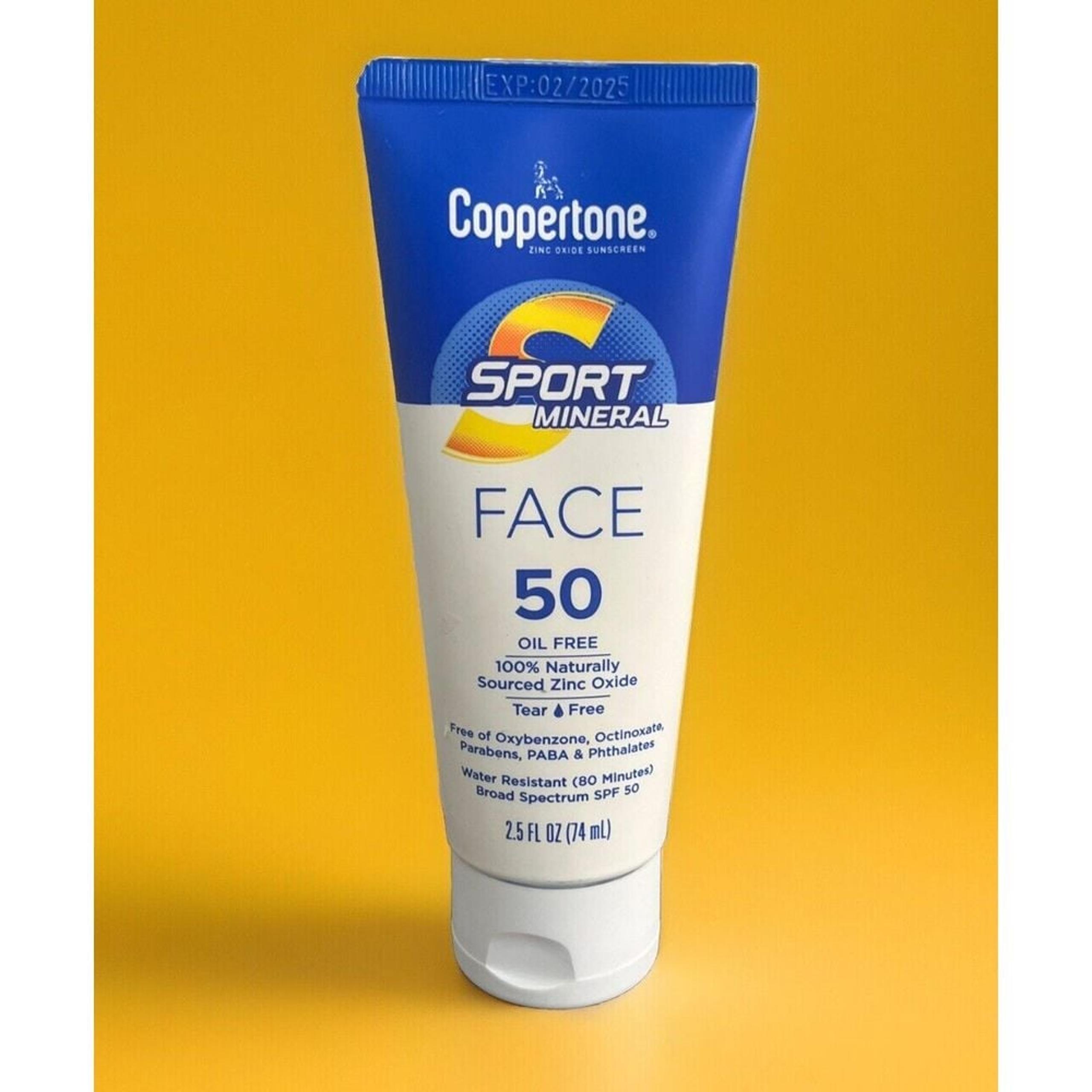 Coppertone SPORT Mineral Face Lotion Broad Spectrum  SPF 50 Sunscreen 2.5oz New