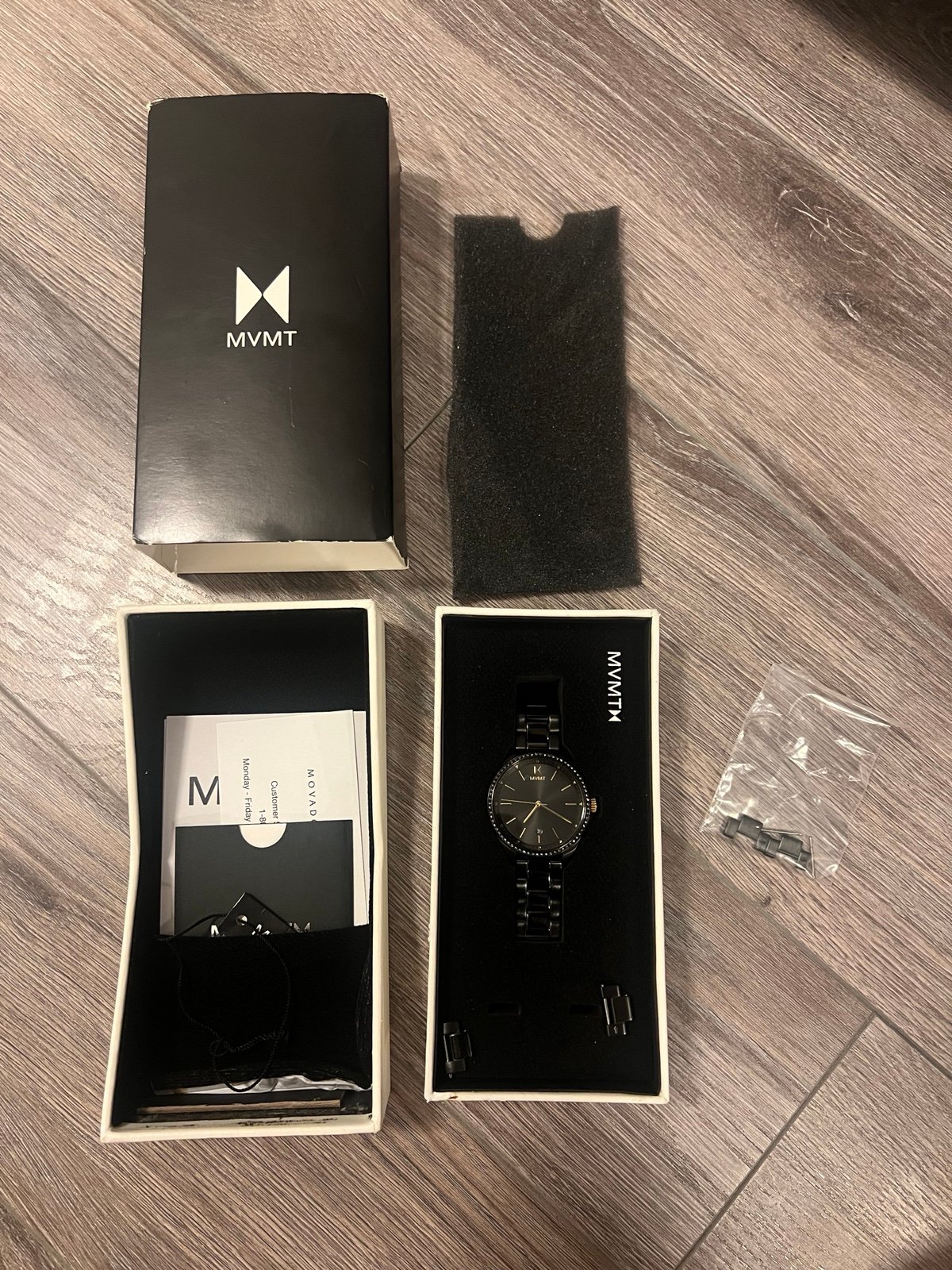 MVMT Coronada Caviar; Black/Gold Watch