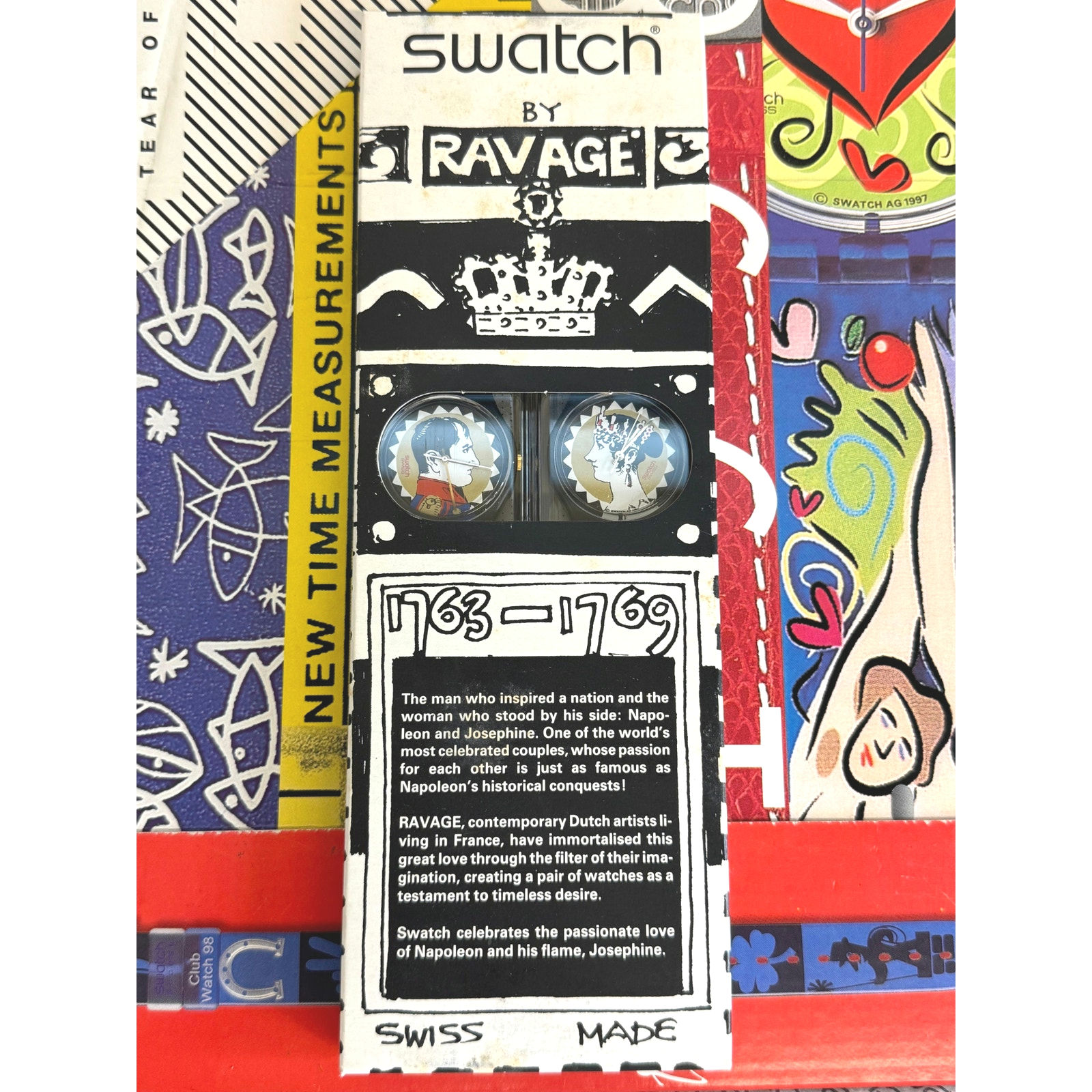 Swatch watches RAVAGE SET GZS05PACK1 1994 Worldwide Packagings New old stock