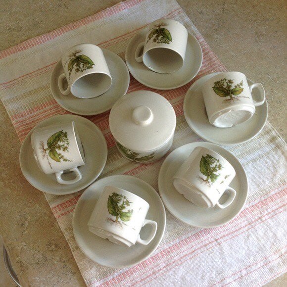 Made in Italy porcelain espresso set for 6…