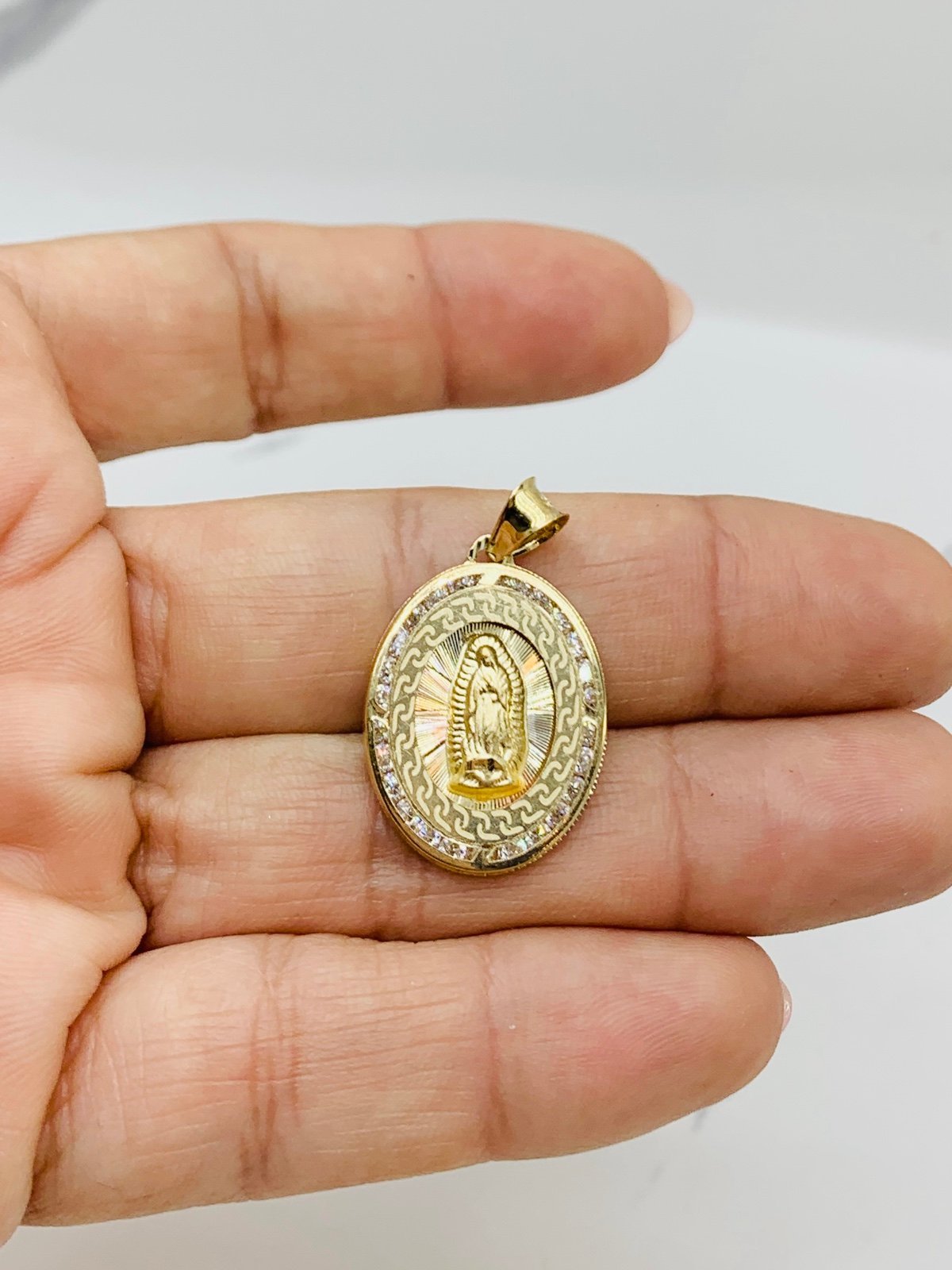 10k gold pendant virgin guadalupe