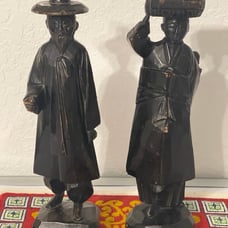 1940’s Korean wood carved couple