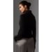 NWT 249 PAIGE Wool Blend Cherise Cutout Turtleneck Sweater Black Size XL