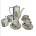 Set of 9 Vintage DANSK Designs White, Yellow and Green Crocus Floral Tea Set