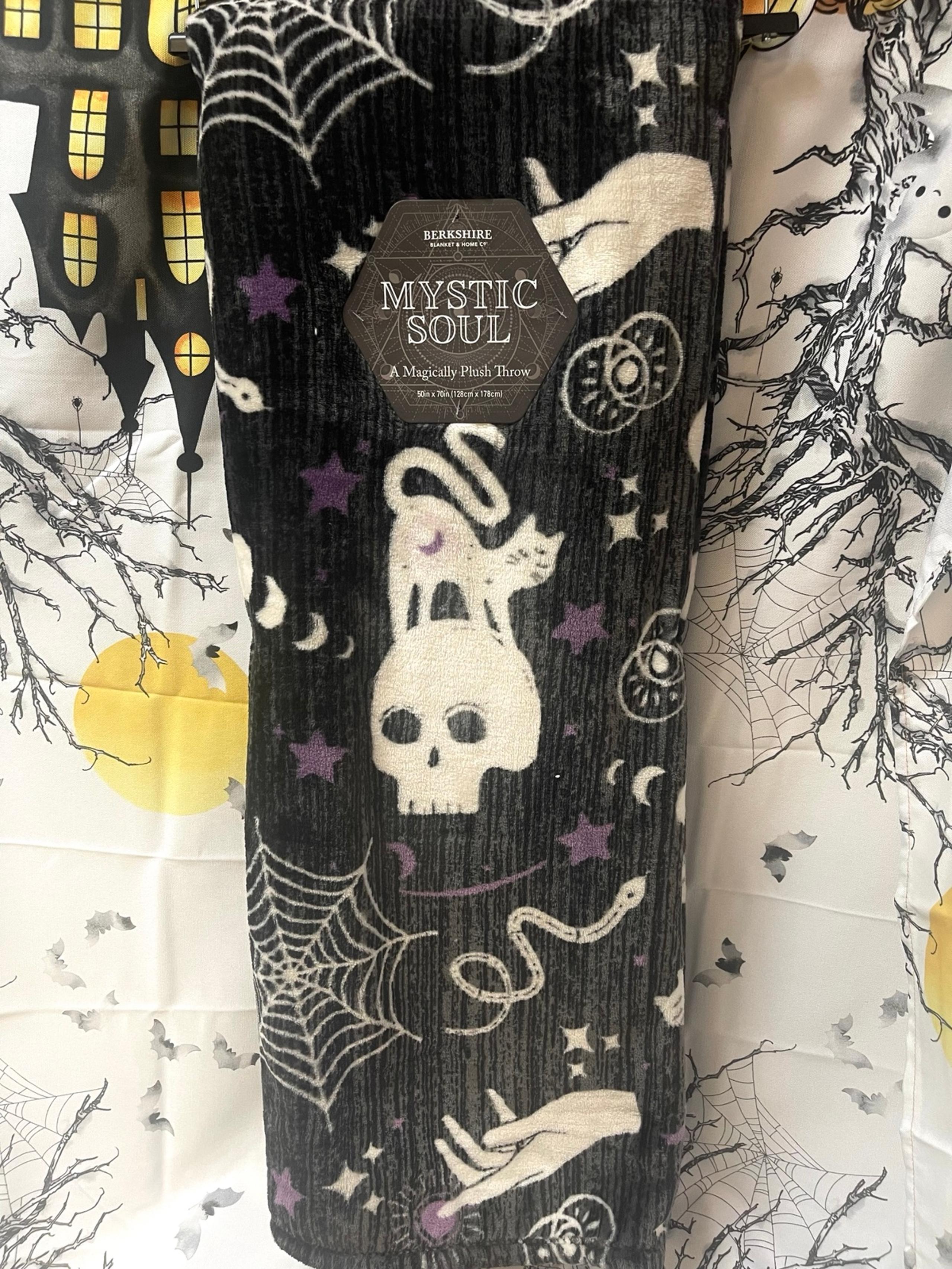 Witch, Crystal Ball, Snake, Evil Eye Throw Blanket by Berkshire